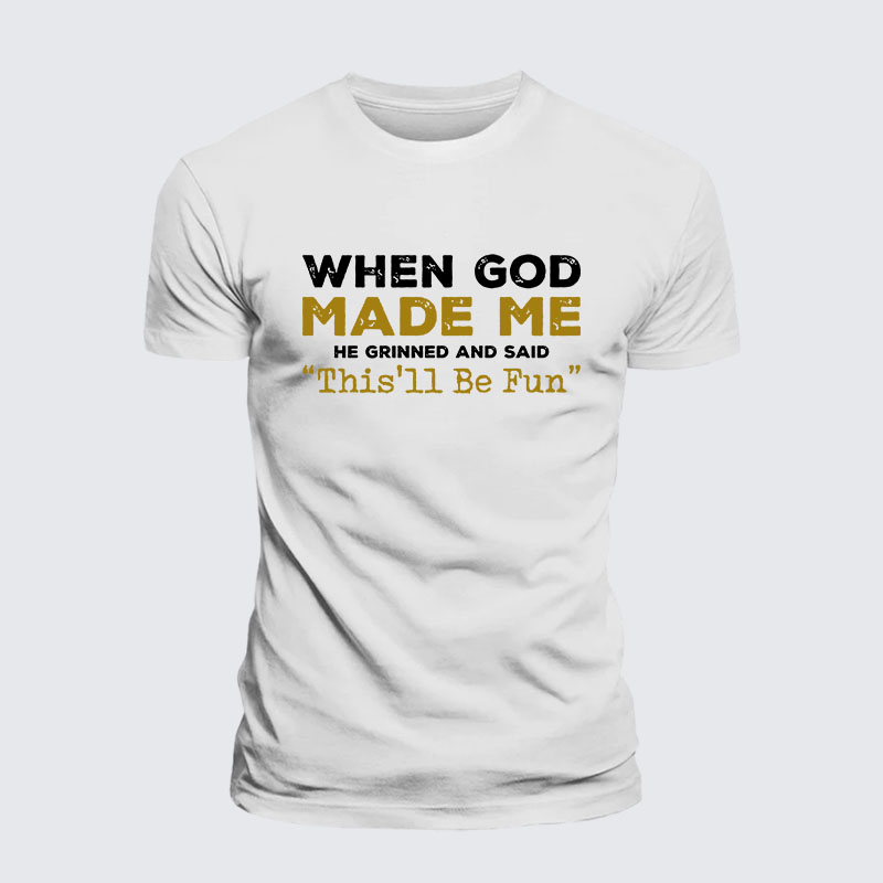 When God Made Me Jesus God Christian– Comfort Tee