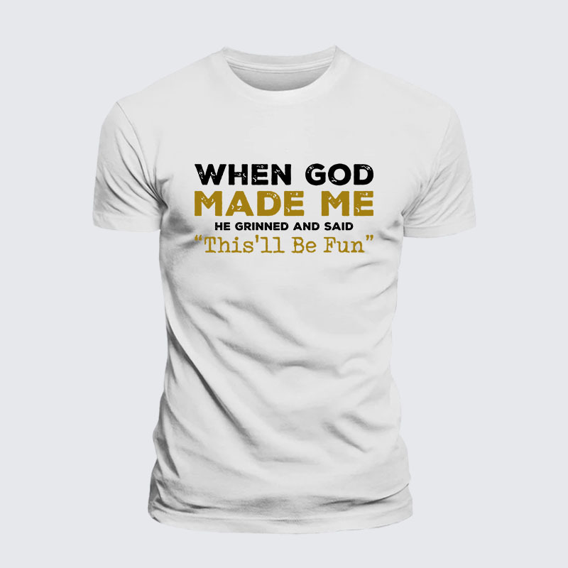 When God Made Me Jesus God Christian– Comfort Tee