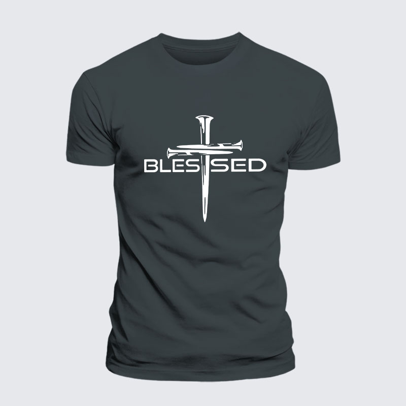 Cross Blessed Jesus God Christian– Performance Comfort Tee