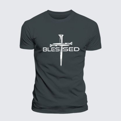 Cross Blessed Jesus God Christian– Performance Comfort Tee