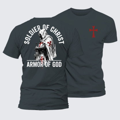 Soldier of Christ Armor Of God Crusader Spirit Jesus God Christian– Comfort Tee