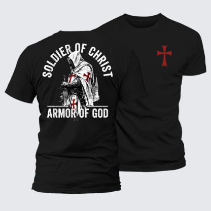 Soldier of Christ Armor Of God Crusader Spirit Jesus God Christian– Comfort Tee