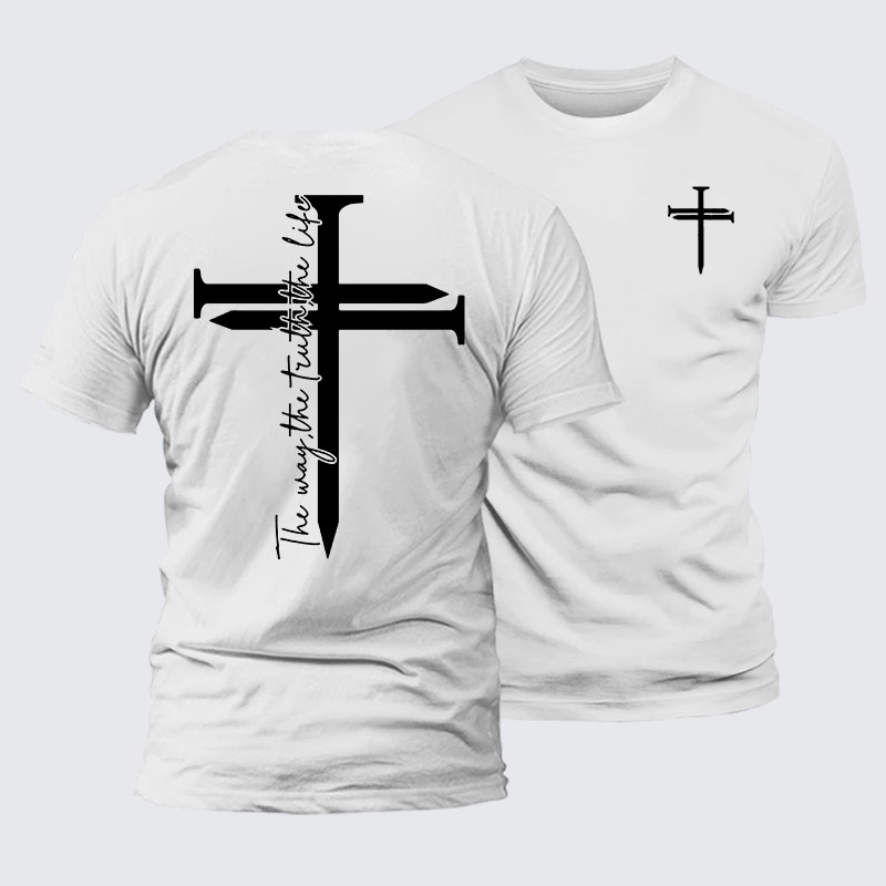 Jesus The Way The Truth The Life Cross Jesus God Christian– Comfort Tee