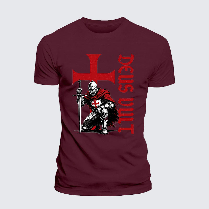 Templar Knight Crusader Deus Vult Jesus God Christian– Comfort Tee