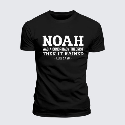 Noah Conspiracy Theorist Jesus God Christian – Premium Cotton Blend Tee