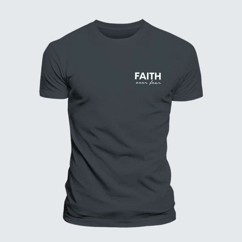 Faith over Fear Jesus God Christian – Premium Cotton Blend Tee
