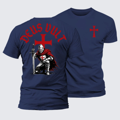 Templar Knight Crusader Deus Vult Jesus God Christian– Comfort Tee