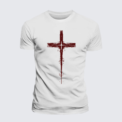 Light of Cross Jesus God Christian – Premium Cotton Blend Tee