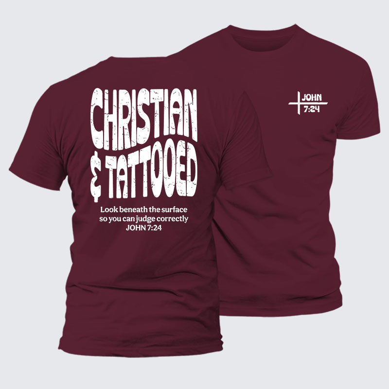 Christian & Tattooed Jesus God Christian– Performance Comfort Tee