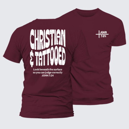 Christian & Tattooed Jesus God Christian– Performance Comfort Tee