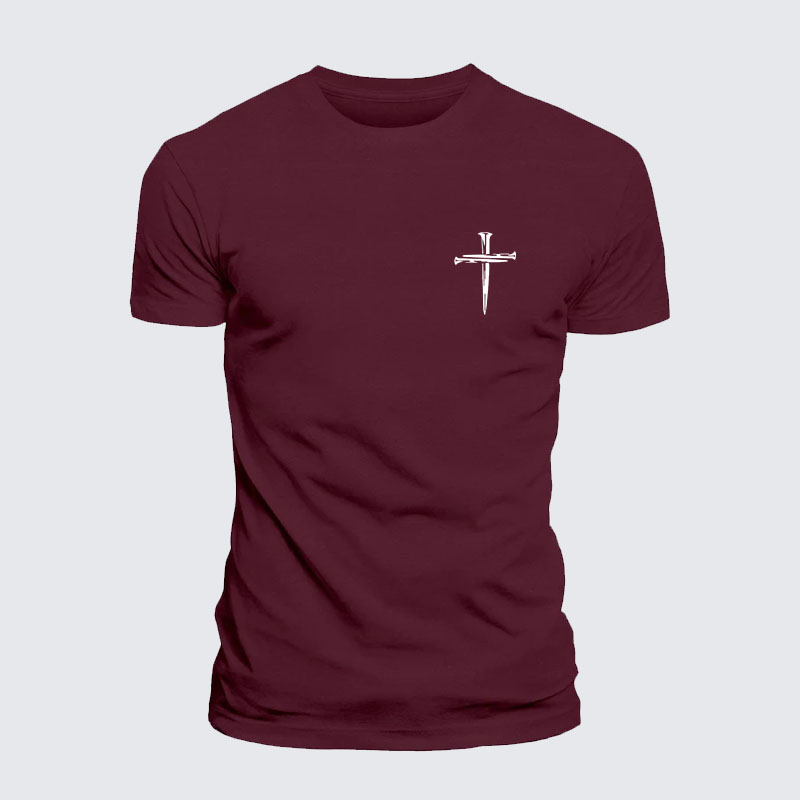 Cross Printed Jesus God Christian– Performance Comfort Tee