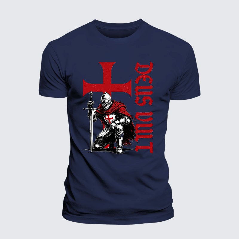 Templar Knight Crusader Deus Vult Jesus God Christian– Comfort Tee