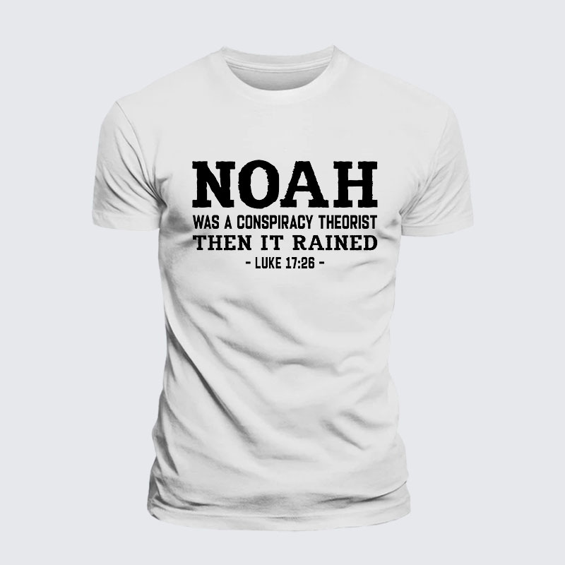 Noah Conspiracy Theorist Jesus God Christian – Premium Cotton Blend Tee