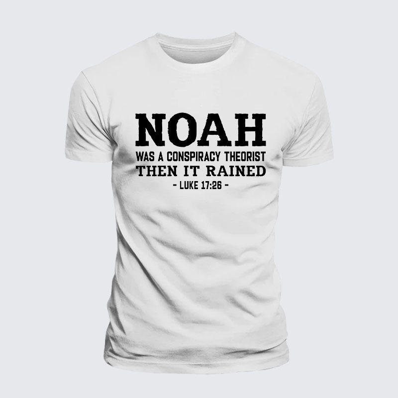 Noah Conspiracy Theorist Jesus God Christian – Premium Cotton Blend Tee