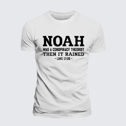 Noah Conspiracy Theorist Jesus God Christian – Premium Cotton Blend Tee