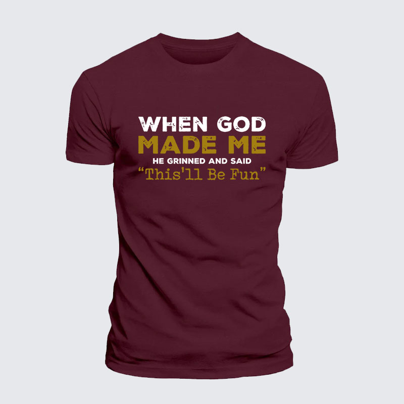 When God Made Me Jesus God Christian– Comfort Tee