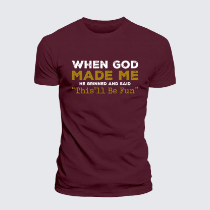 When God Made Me Jesus God Christian– Comfort Tee