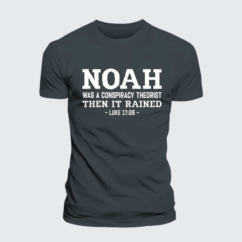 Noah Conspiracy Theorist Jesus God Christian – Premium Cotton Blend Tee