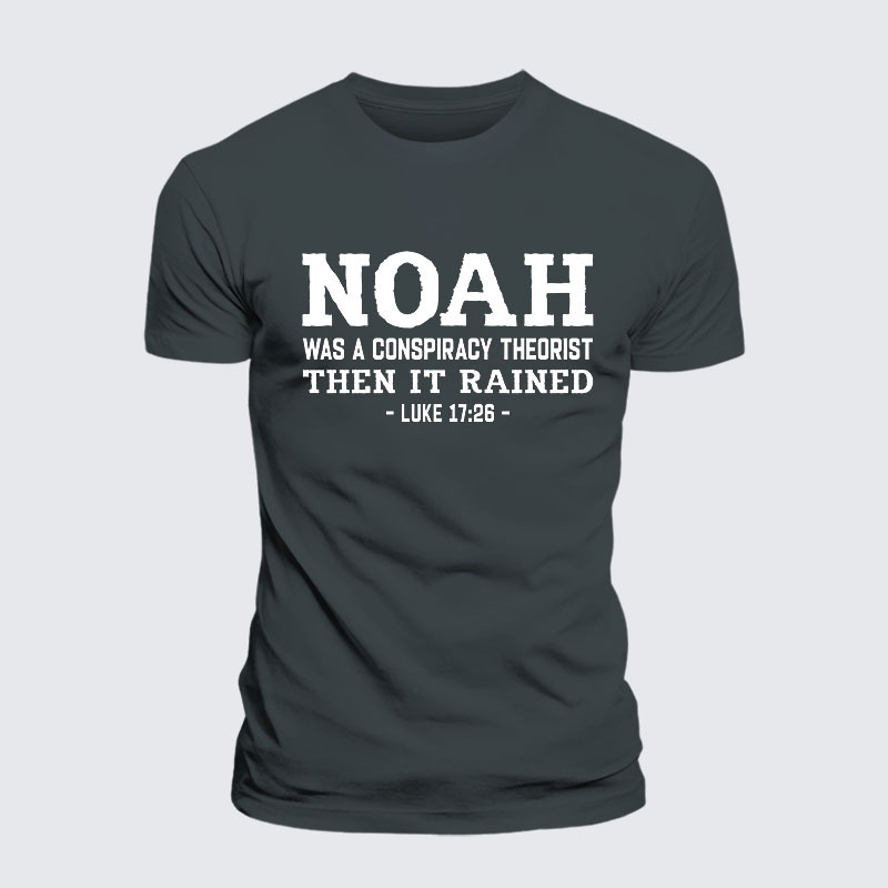 Noah Conspiracy Theorist Jesus God Christian – Premium Cotton Blend Tee