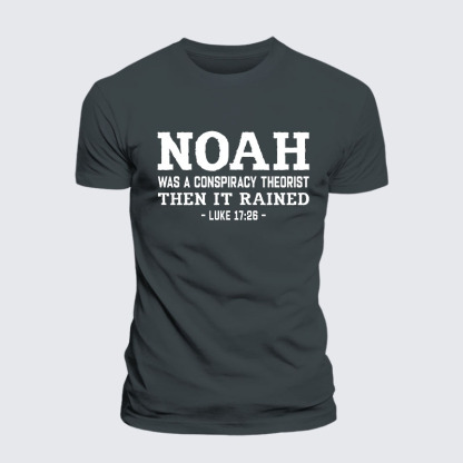 Noah Conspiracy Theorist Jesus God Christian – Premium Cotton Blend Tee