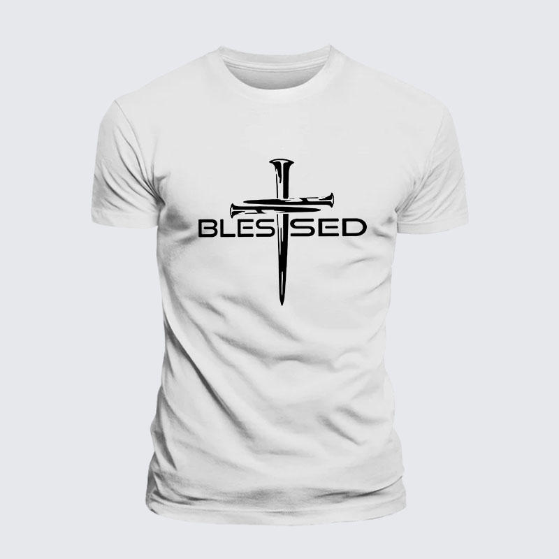 Cross Blessed Jesus God Christian– Performance Comfort Tee