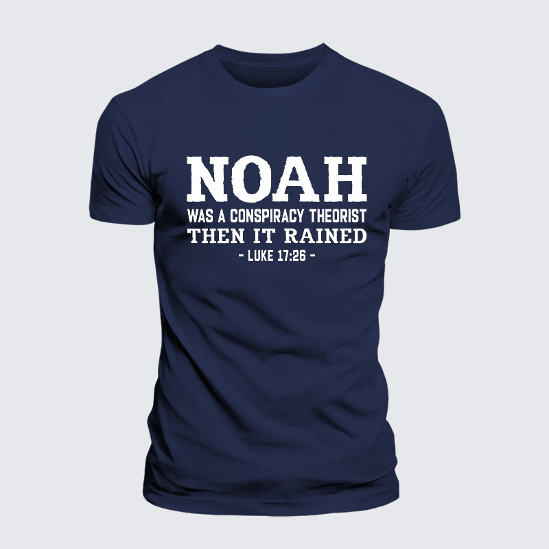 Noah Conspiracy Theorist Jesus God Christian – Premium Cotton Blend Tee