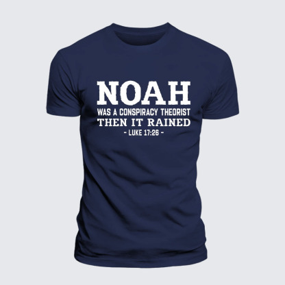 Noah Conspiracy Theorist Jesus God Christian – Premium Cotton Blend Tee