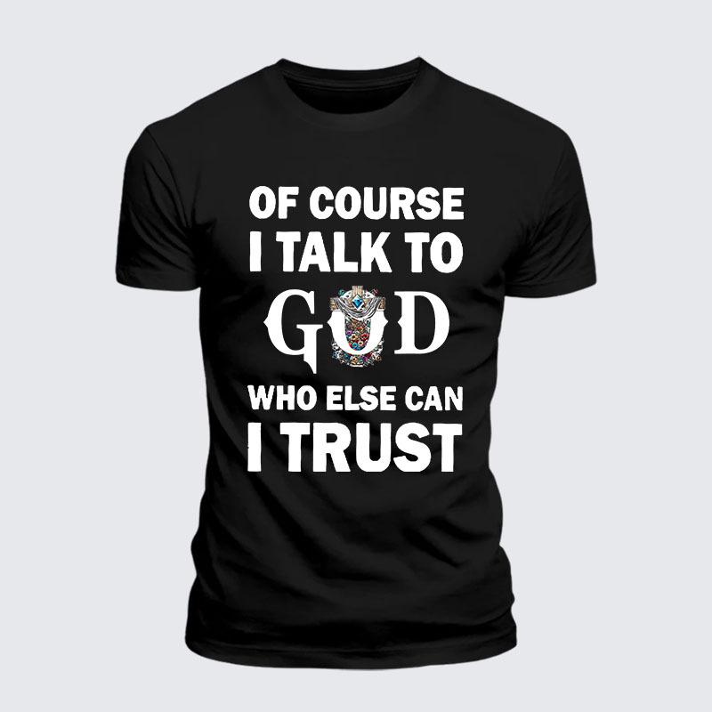 Man Of God Husband Dad Jesus God Christian Cotton T-Shirt