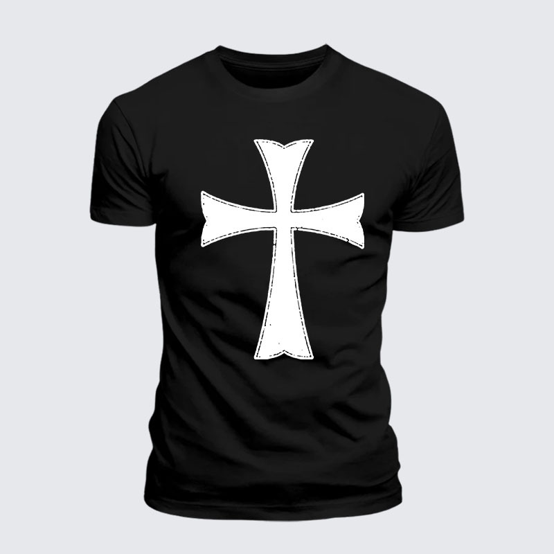 Man Of God Husband Dad Jesus God Christian Cotton T-Shirt