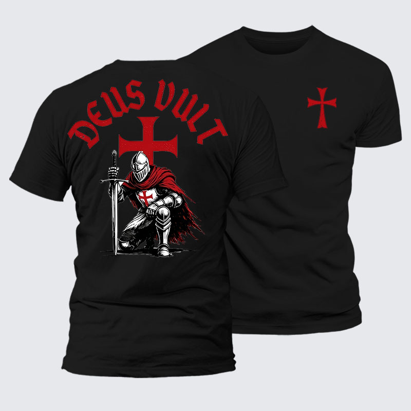 Man Of God Husband Dad Jesus God Christian Cotton T-Shirt
