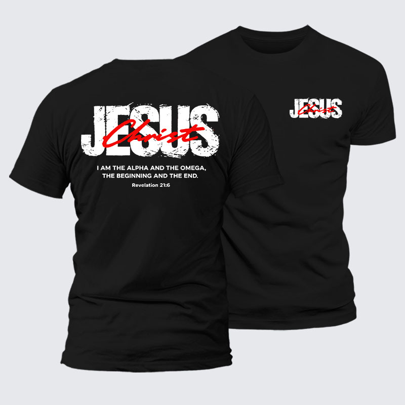Man Of God Husband Dad Jesus God Christian Cotton T-Shirt