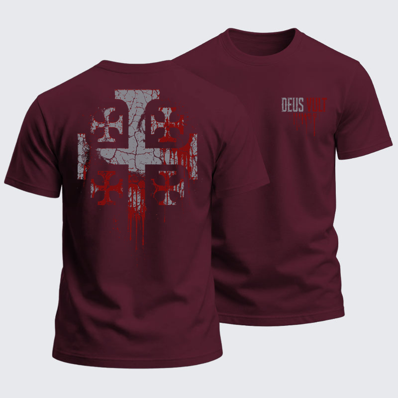 Heavyweight Cotton Tee - Deus Vult