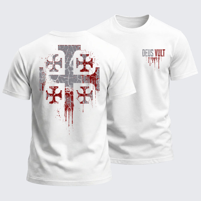 Heavyweight Cotton Tee - Deus Vult