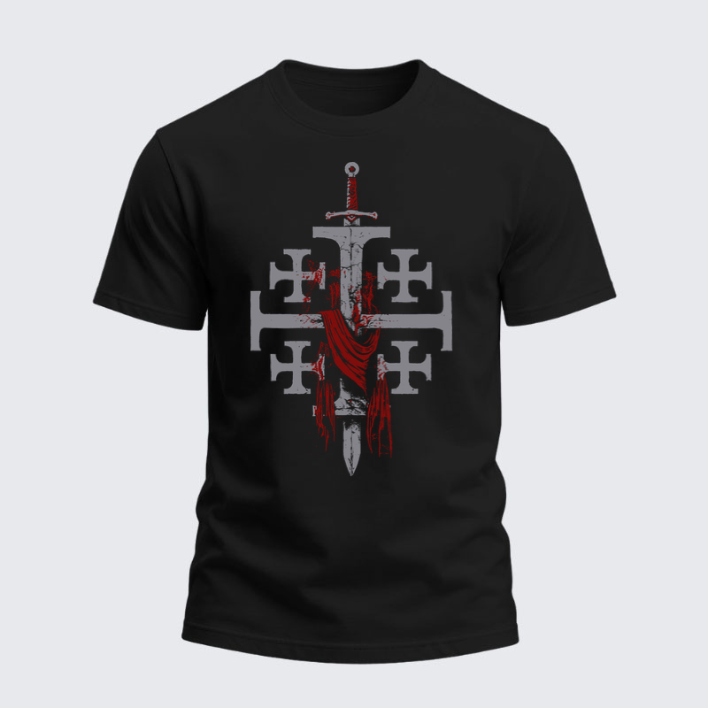 Heavyweight Cotton Tee - Deus Vult: God Wills It