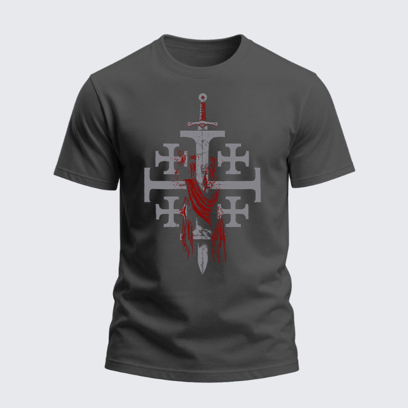 Heavyweight Cotton Tee - Deus Vult: God Wills It
