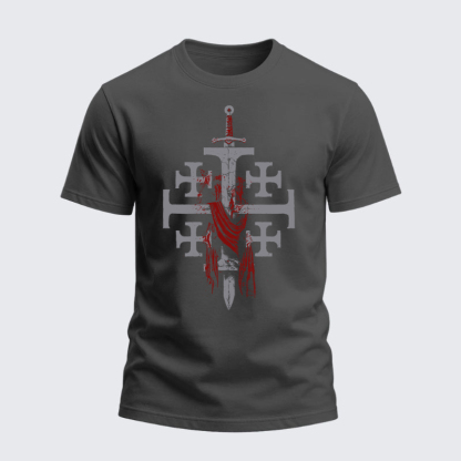 Heavyweight Cotton Tee - Deus Vult: God Wills It