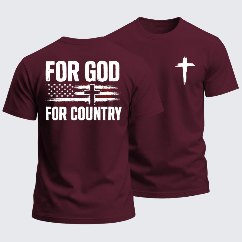 Heavyweight Cotton Tee - For God For Country