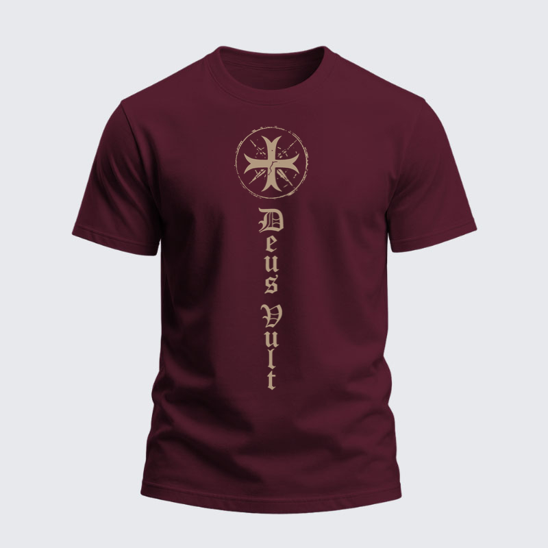 Heavyweight Cotton Tee - Deus Vult
