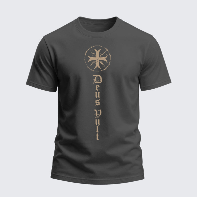 Heavyweight Cotton Tee - Deus Vult