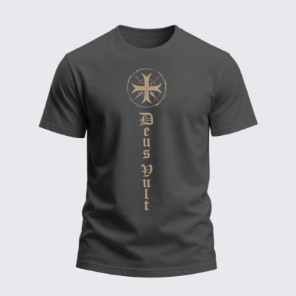 Heavyweight Cotton Tee - Deus Vult