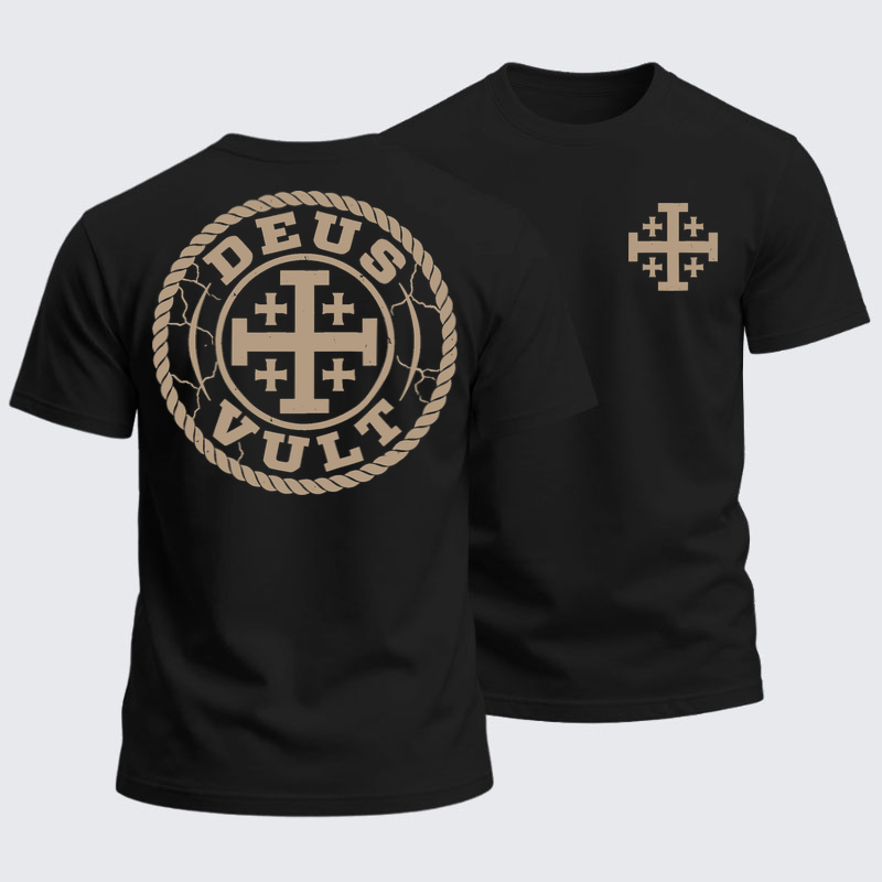 Heavyweight Cotton Tee - Deus Vult   