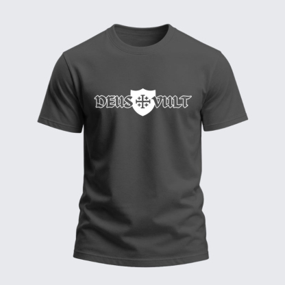Heavyweight Cotton Tee -Deus Vult