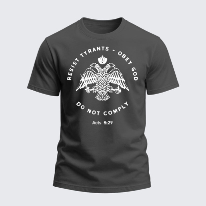 Heavyweight Cotton Tee -Eastern Orthodox Christian Eagle   