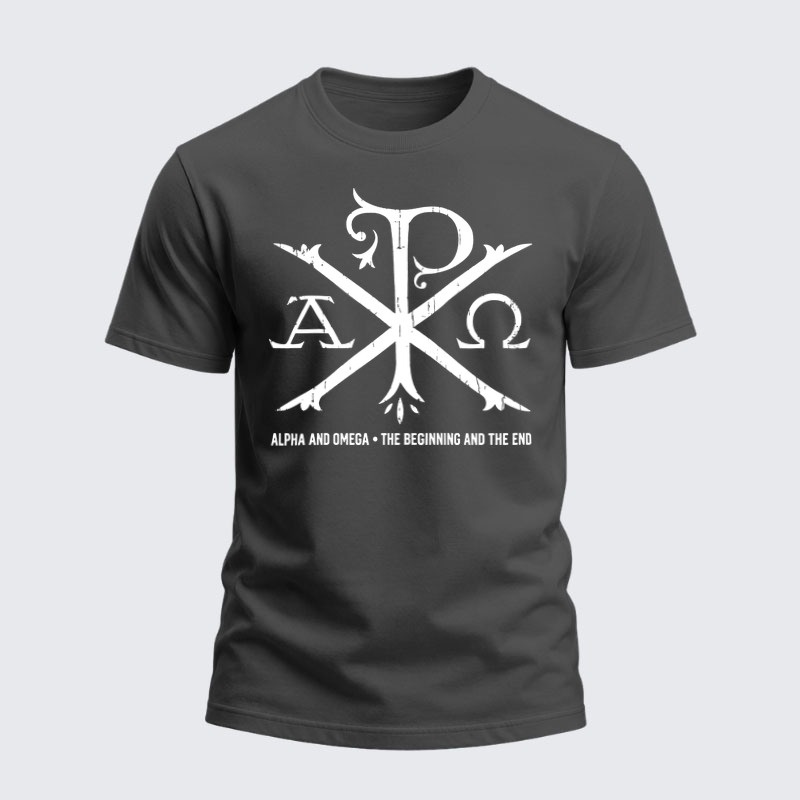 Heavyweight Cotton Tee -Alpha And Omega