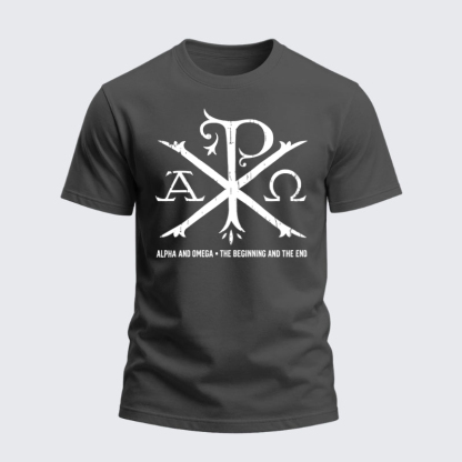 Heavyweight Cotton Tee -Alpha And Omega