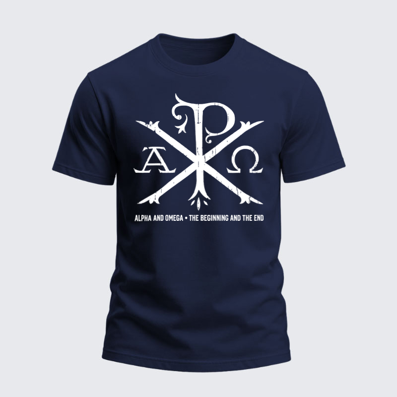 Heavyweight Cotton Tee -Alpha And Omega