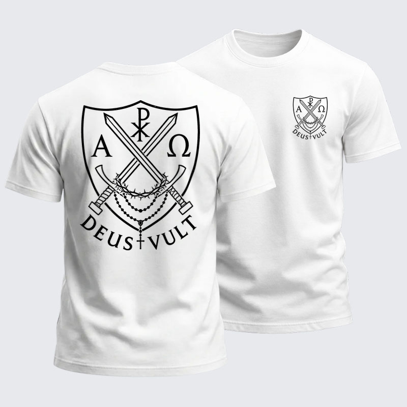 Heavyweight Cotton Tee -Deus Vult