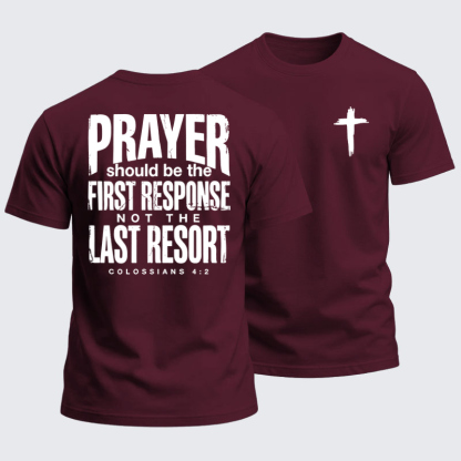 Heavyweight Cotton Tee -Prayer First Response