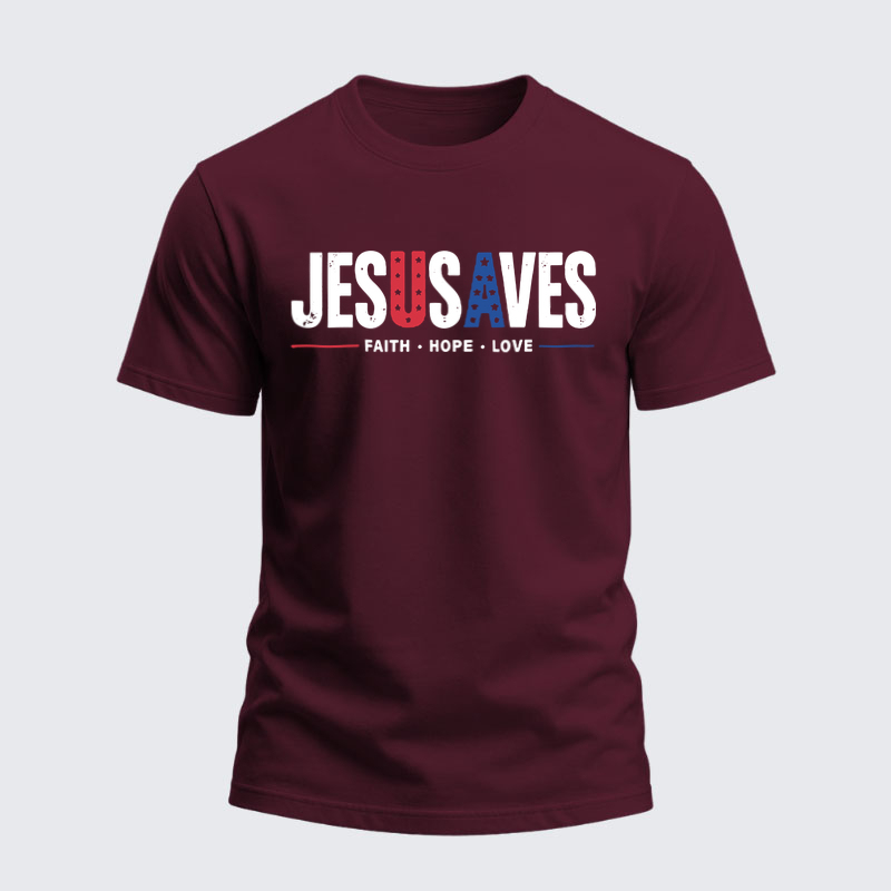 Heavyweight Cotton Tee -Jesus Saves