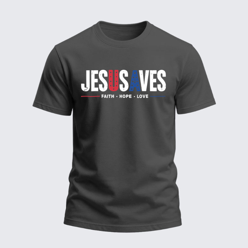 Heavyweight Cotton Tee -Jesus Saves